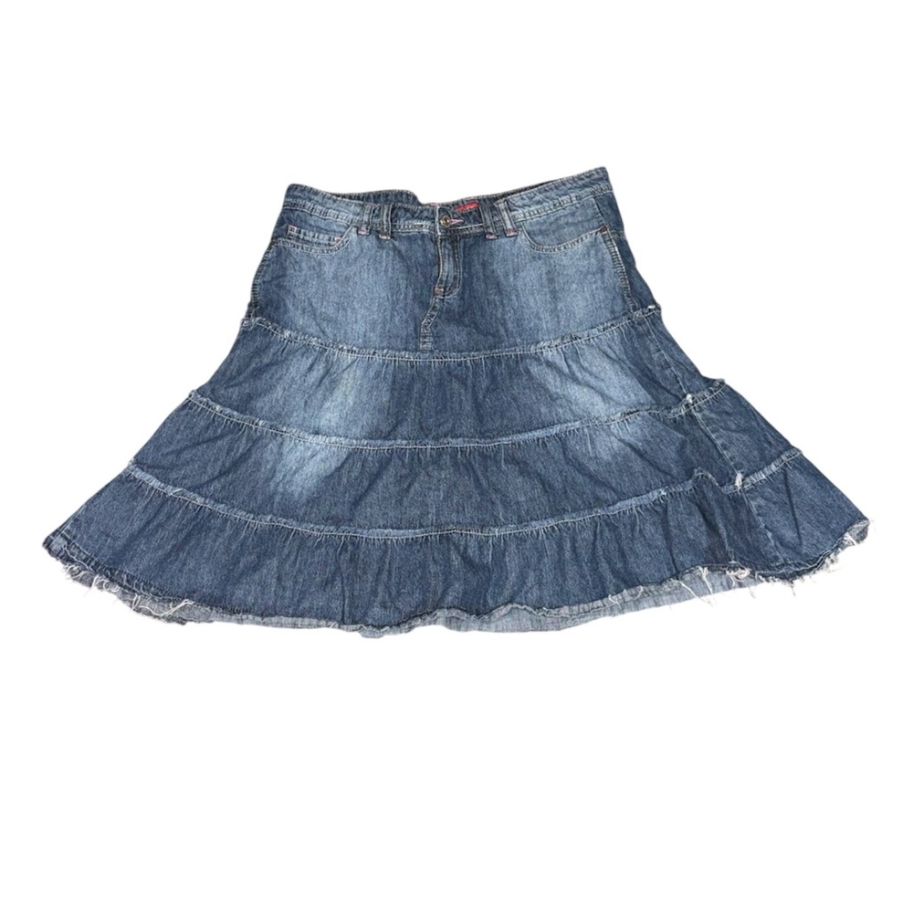 Vintage SMART SET Tiered Denim Skirt